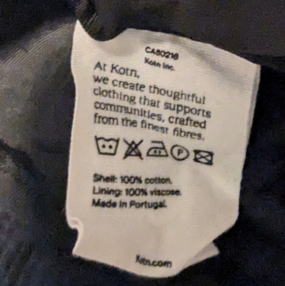 Kotn Corduroy Mini Skirt - Minimalist Preppy Chic Academia Navy - Size S - Picture 8 of 8